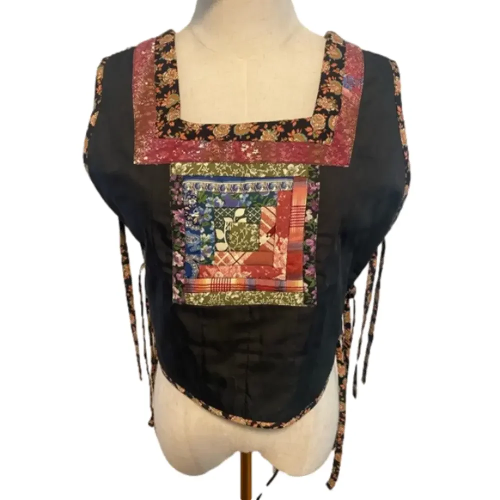60s -70s MOUNTAIN ARTISANS COTTAGECORE PATCHWORK TOP & MAXI SKIRT MCM VTG EUC S - Picture 8 of 16